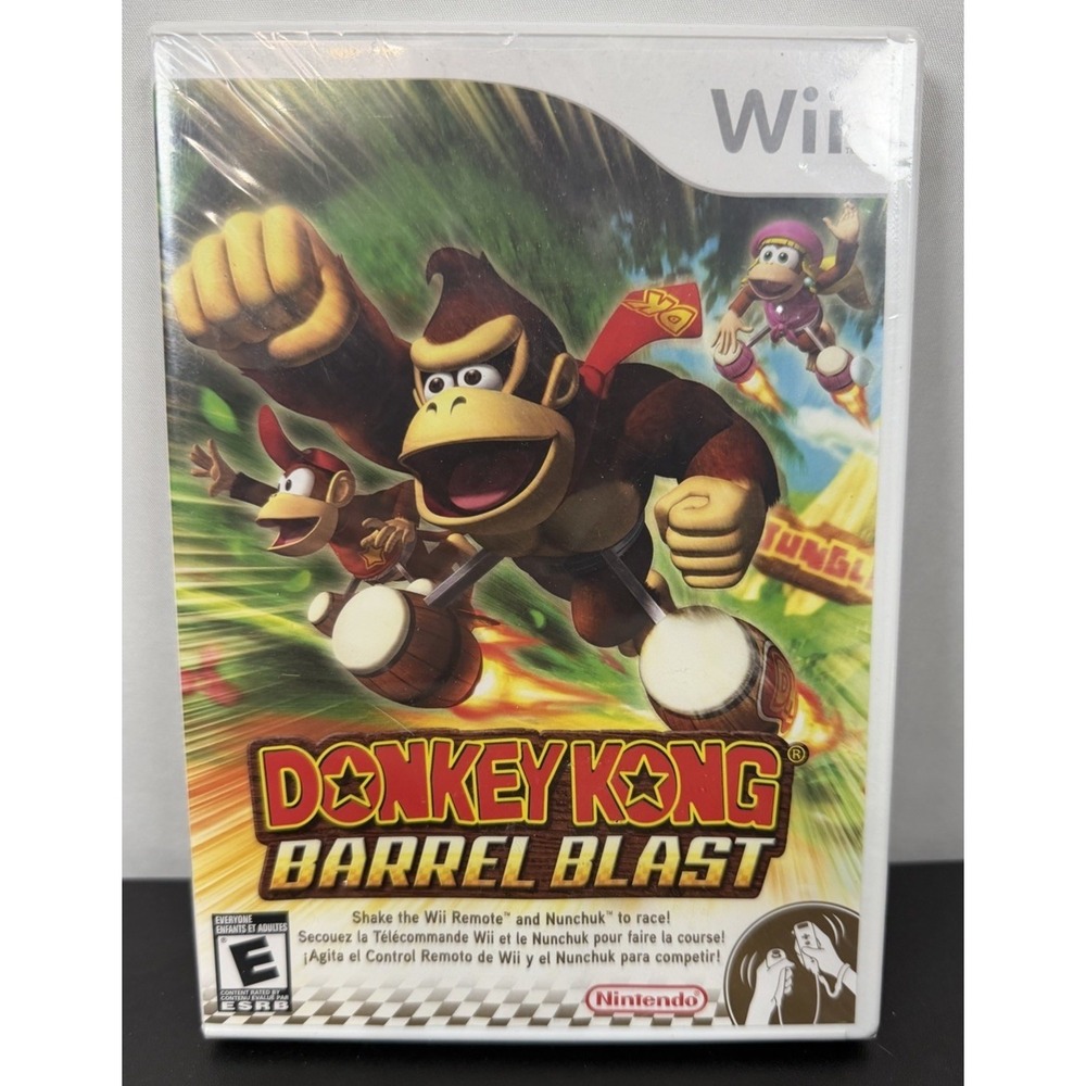 Donkey Kong Barrel Blast (Nintendo Wii, 2007) Sealed Game, Small Case Damage